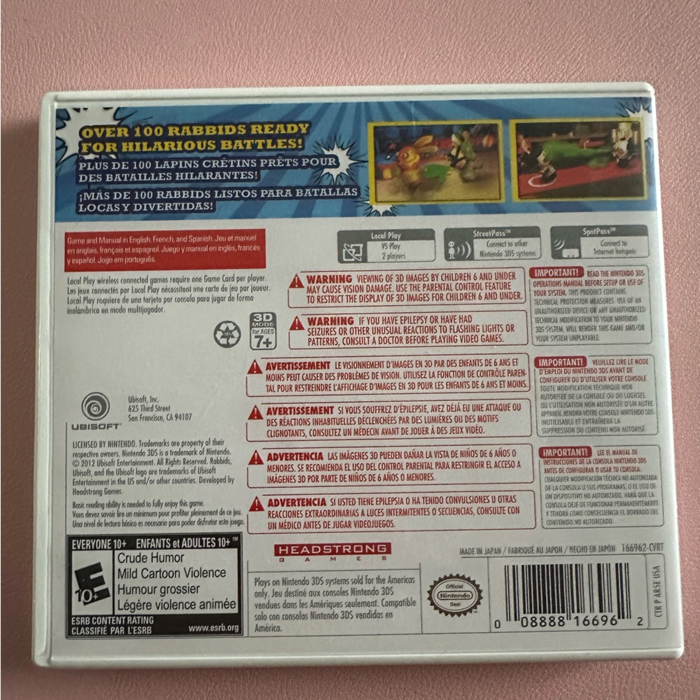 2/$35 Nintendo 3DS Rabbids Rumble Rare - Picture 9 of 10
